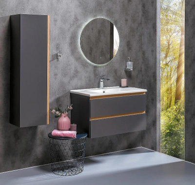 Тумба под раковину Boheme Armadi Art Capolda 85 849-085-A подвесная Антрацит