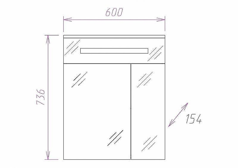Зеркальный шкаф Onika Сигма 60.01 206034 с подсветкой Белый, купить, цена, заказать, магазин, доставка, скидка, промокод, купить, цена, заказать, магазин, доставка, скидка, промокод