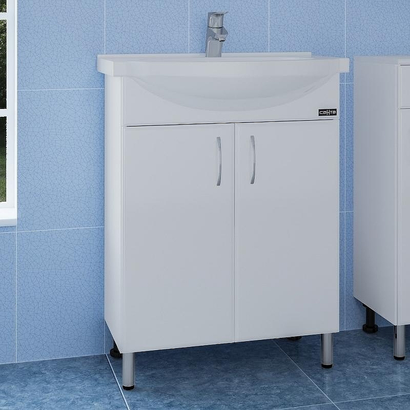 Тумба под раковину СанТа Элеганс 65 201102 Белая, купить, цена, заказать, магазин, доставка, скидка, промокод, купить, цена, заказать, магазин, доставка, скидка, промокод