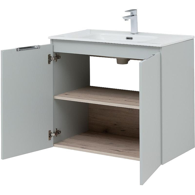 Тумба под раковину Aquanet Алвита New 80 277528 подвесная Серая матовая, купить, цена, заказать, магазин, доставка, скидка, промокод, купить, цена, заказать, магазин, доставка, скидка, промокод