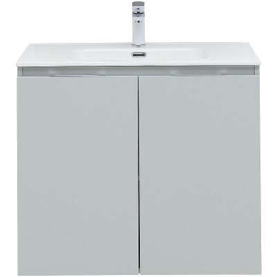 Тумба под раковину Aquanet Алвита New 80 277528 подвесная Серая матовая