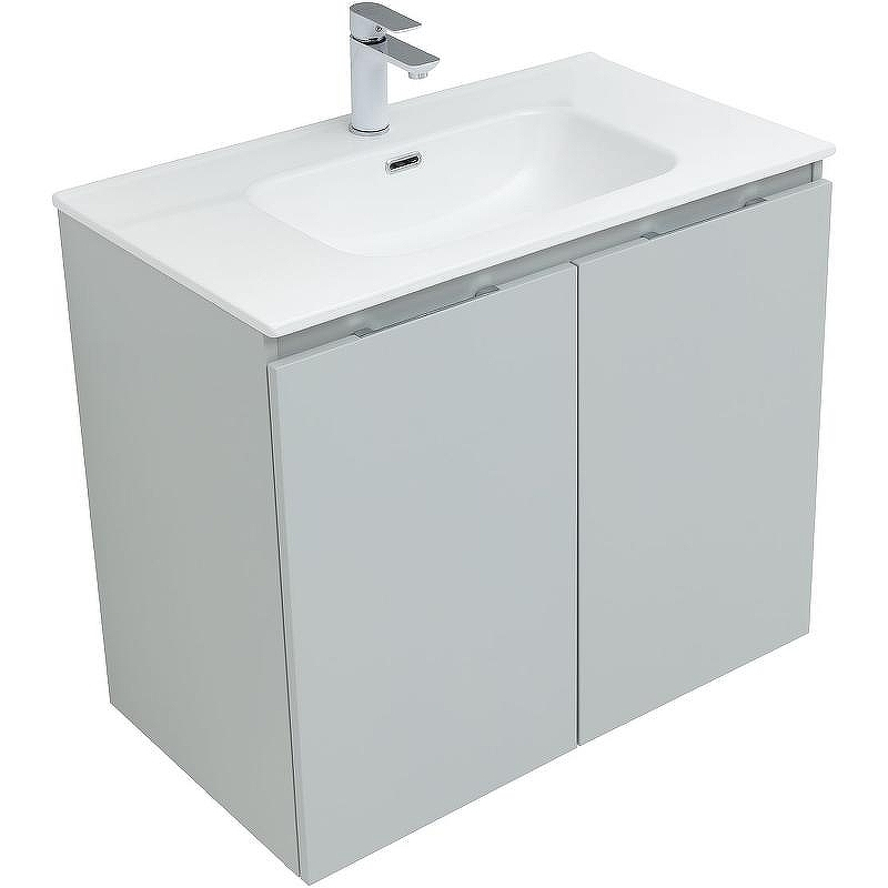 Тумба под раковину Aquanet Алвита New 80 277528 подвесная Серая матовая, купить, цена, заказать, магазин, доставка, скидка, промокод, купить, цена, заказать, магазин, доставка, скидка, промокод