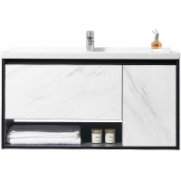 Тумба с раковиной Orans BC-0903 100 9031000 подвесная Dark grey White marble, купить, цена, заказать, магазин, доставка, скидка, промокод, купить, цена, заказать, магазин, доставка, скидка, промокод