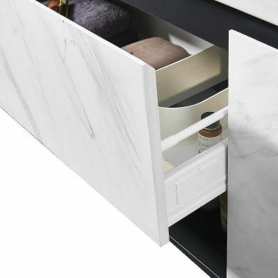 Π’ΡΠΌΠ±Π° Ρ ΡΠ°ΠΊΠΎΠ²ΠΈΠ½ΠΎΠΉ Orans BC-0903 100 9031000 ΠΏΠΎΠ΄Π²Π΅ΡΠ½Π°Ρ Dark grey White marble