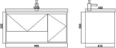 Π’ΡΠΌΠ±Π° Ρ ΡΠ°ΠΊΠΎΠ²ΠΈΠ½ΠΎΠΉ Orans BC-0903 100 9031000 ΠΏΠΎΠ΄Π²Π΅ΡΠ½Π°Ρ Dark grey White marble