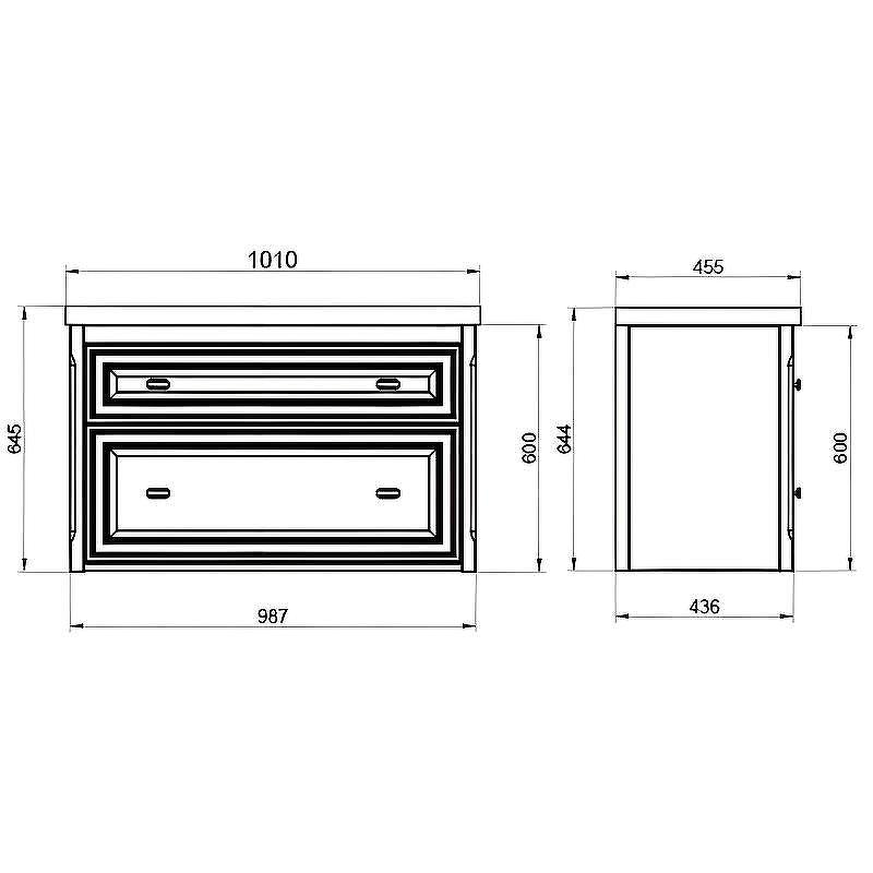 Тумба под раковину ASB-Woodline Кастелло 100 12060 подвесная Пейна (Синий), купить, цена, заказать, магазин, доставка, скидка, промокод, купить, цена, заказать, магазин, доставка, скидка, промокод