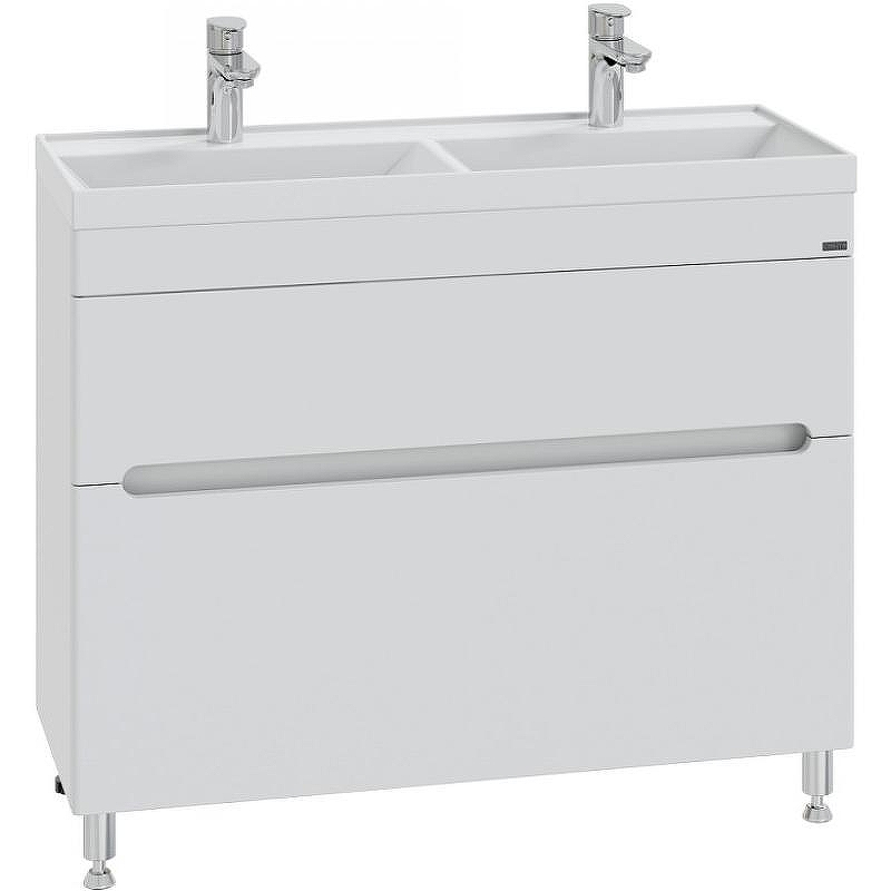 Тумба под раковину СанТа Лондон 100/2 2 ящика Белая, купить, цена, заказать, магазин, доставка, скидка, промокод, купить, цена, заказать, магазин, доставка, скидка, промокод