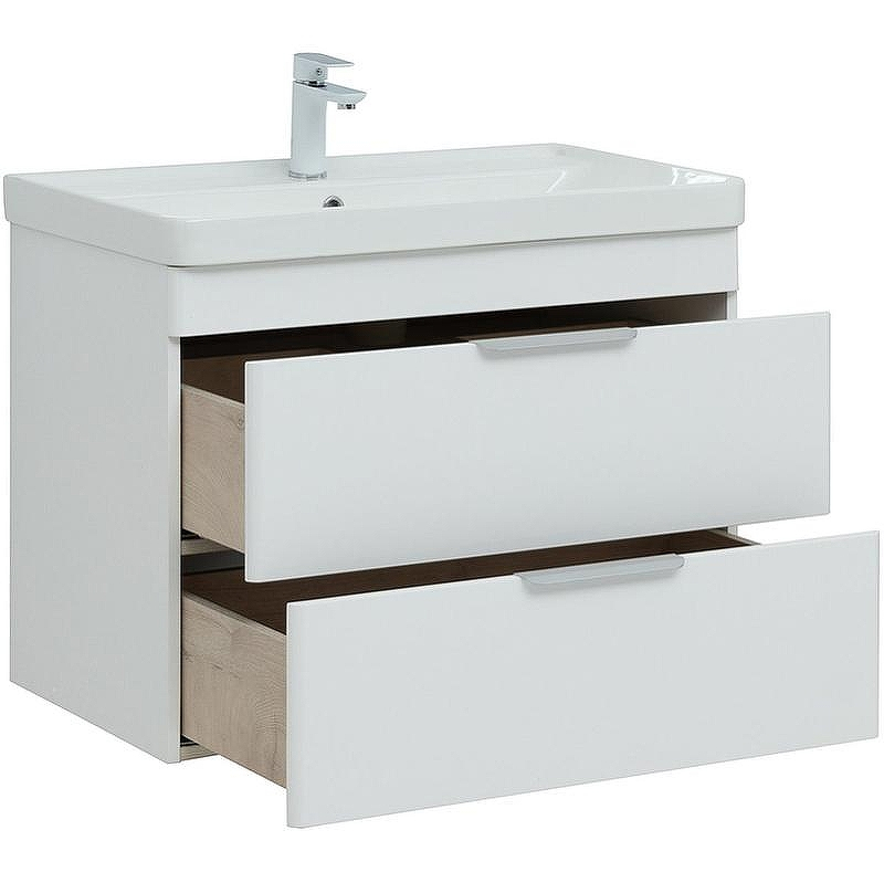 Тумба под раковину Aquanet Ирис new 80 310146 подвесная Белая глянцевая, купить, цена, заказать, магазин, доставка, скидка, промокод, купить, цена, заказать, магазин, доставка, скидка, промокод