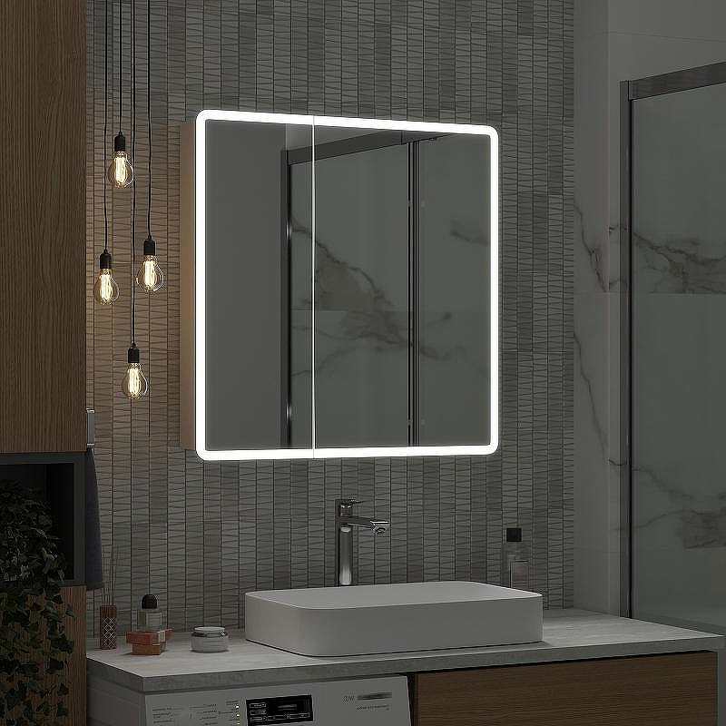 Зеркальный шкаф Reflexion Chill 800х800 RF2315CH с подсветкой Белый матовый, купить, цена, заказать, магазин, доставка, скидка, промокод, купить, цена, заказать, магазин, доставка, скидка, промокод