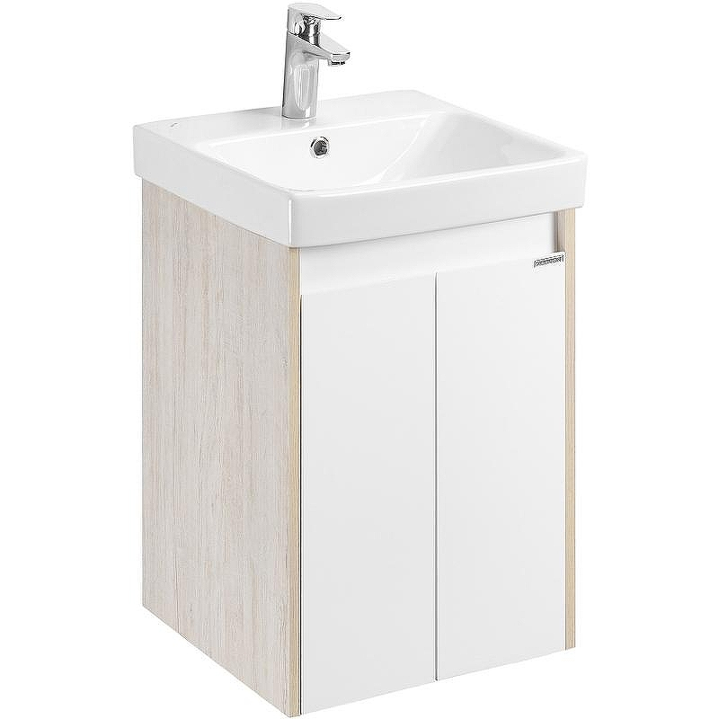 Тумба под раковину Aquaton Сканди Doors 45 1A278701SDB20 Белый глянец Дуб верона, купить, цена, заказать, магазин, доставка, скидка, промокод, купить, цена, заказать, магазин, доставка, скидка, промокод