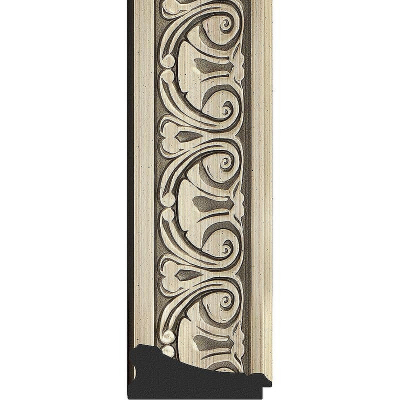 Зеркало Evoform Exclusive 140х60 BY 3528 с фацетом в багетной раме - Барокко серебро 106