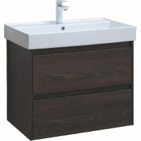 Тумба с раковиной Aquanet Nova Lite 75 305240 подвесная Дуб черный, купить, цена, заказать, магазин, доставка, скидка, промокод, купить, цена, заказать, магазин, доставка, скидка, промокод