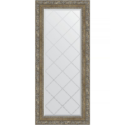Зеркало Evoform Exclusive-G 125х55 BY 4059 с гравировкой в багетной раме - Виньетка античная латунь 85