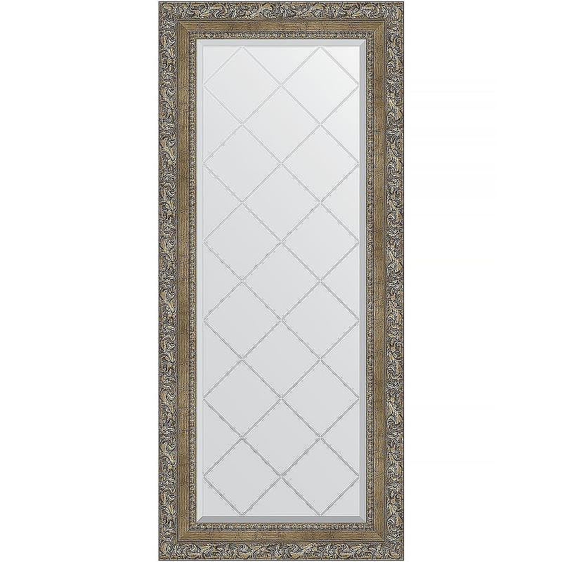 Зеркало Evoform Exclusive-G 125х55 BY 4059 с гравировкой в багетной раме - Виньетка античная латунь 85, купить, цена, заказать, магазин, доставка, скидка, промокод, купить, цена, заказать, магазин, доставка, скидка, промокод