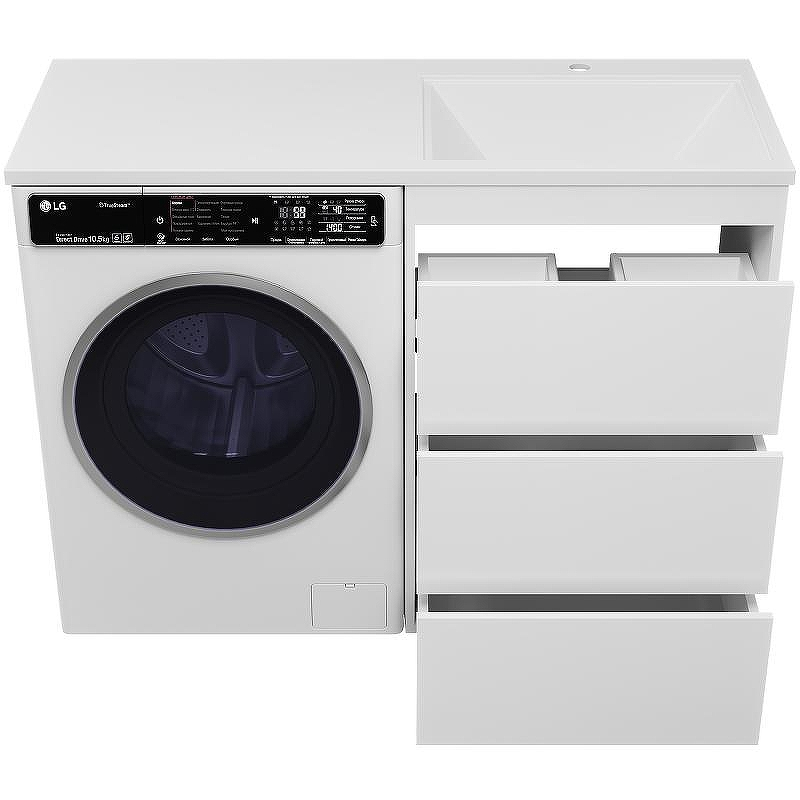 Тумба под раковину Brevita Grafit 120 GRA-01060-023Я Белая матовая, купить, цена, заказать, магазин, доставка, скидка, промокод, купить, цена, заказать, магазин, доставка, скидка, промокод