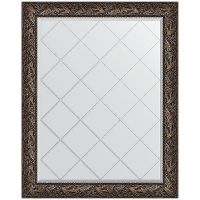 Зеркало Evoform Exclusive-G 124х99 BY 4373 с гравировкой в багетной раме - Византия бронза 99