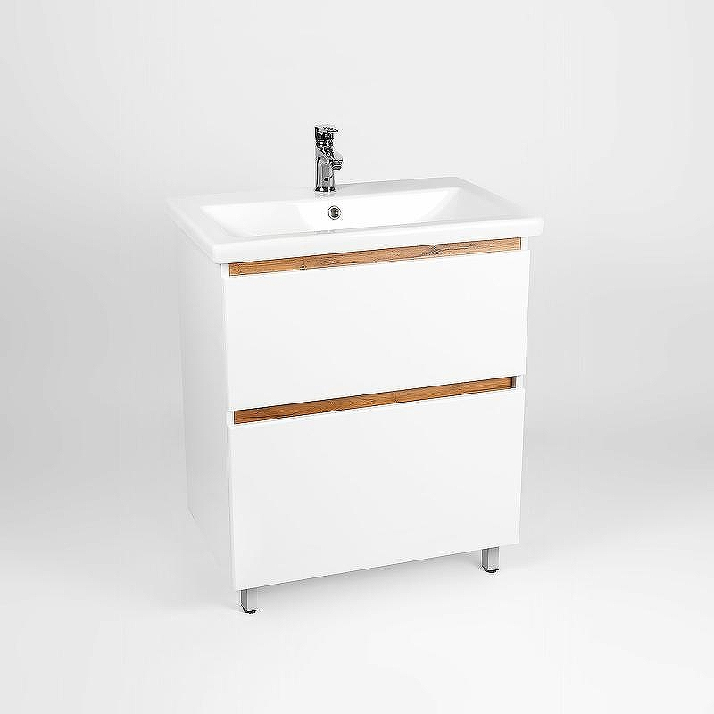 Тумба под раковину VIANT Мальта 70 VMAL70CO-T2Y Белая Дуб Вотан, купить, цена, заказать, магазин, доставка, скидка, промокод, купить, цена, заказать, магазин, доставка, скидка, промокод