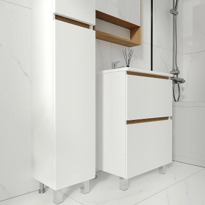 Тумба под раковину VIANT Мальта 70 VMAL70CO-T2Y Белая Дуб Вотан