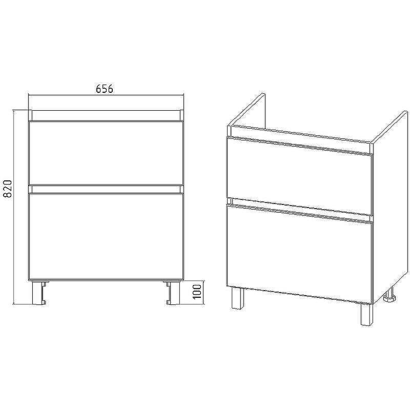 Тумба под раковину VIANT Мальта 70 VMAL70CO-T2Y Белая Дуб Вотан, купить, цена, заказать, магазин, доставка, скидка, промокод, купить, цена, заказать, магазин, доставка, скидка, промокод