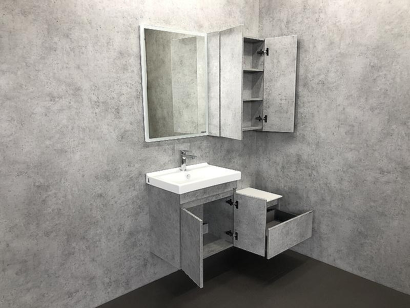 Тумба с раковиной Comforty Осло 60 00-00000835 подвесная Бетон светлый, купить, цена, заказать, магазин, доставка, скидка, промокод, купить, цена, заказать, магазин, доставка, скидка, промокод