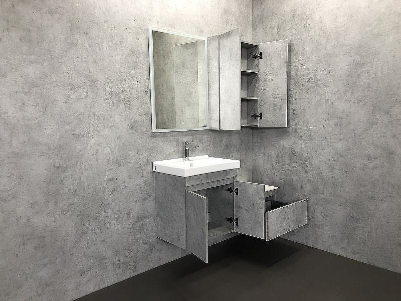 Тумба с раковиной Comforty Осло 60 00-00000835 подвесная Бетон светлый, купить, цена, заказать, магазин, доставка, скидка, промокод, купить, цена, заказать, магазин, доставка, скидка, промокод