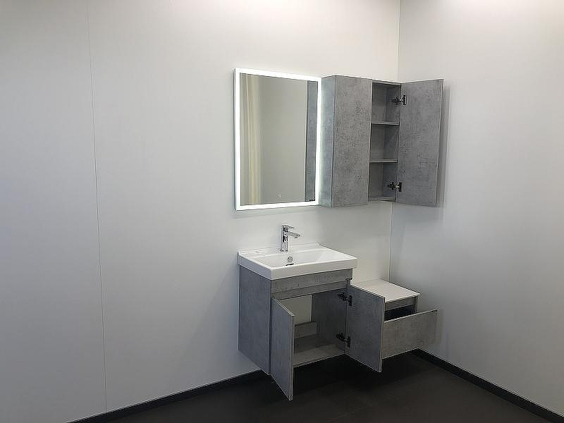 Тумба с раковиной Comforty Осло 60 00-00000835 подвесная Бетон светлый, купить, цена, заказать, магазин, доставка, скидка, промокод, купить, цена, заказать, магазин, доставка, скидка, промокод