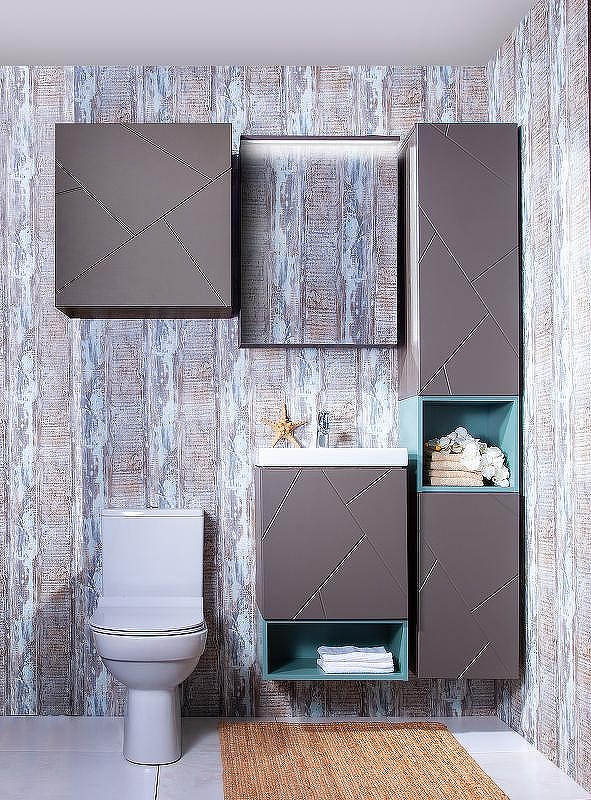 Тумба под раковину Бриклаер Кристалл 50 4627125414503 подвесная Софт Графит Ясень Анкор темный, купить, цена, заказать, магазин, доставка, скидка, промокод, купить, цена, заказать, магазин, доставка, скидка, промокод