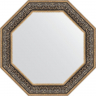 Зеркало Evoform Octagon 79х79 BY 3843 в багетной раме - Вензель серебряный 101, купить, цена, заказать, магазин, доставка, скидка, промокод, купить, цена, заказать, магазин, доставка, скидка, промокод