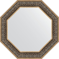 Зеркало Evoform Octagon 79х79 BY 3843 в багетной раме - Вензель серебряный 101, купить, цена, заказать, магазин, доставка, скидка, промокод, купить, цена, заказать, магазин, доставка, скидка, промокод