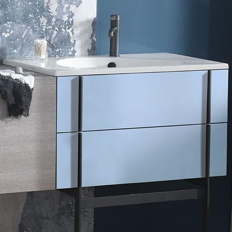 Тумба под раковину Jacob Delafon Nouvelle Vague 80 EB3030-G91 подвесная Аквамарин, купить, цена, заказать, магазин, доставка, скидка, промокод, купить, цена, заказать, магазин, доставка, скидка, промокод