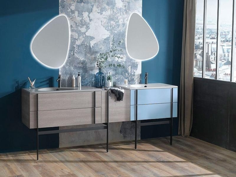 Тумба под раковину Jacob Delafon Nouvelle Vague 80 EB3030-G91 подвесная Аквамарин, купить, цена, заказать, магазин, доставка, скидка, промокод, купить, цена, заказать, магазин, доставка, скидка, промокод