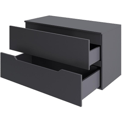 Тумба под раковину Orange Line 100 Li-100TugMDF подвесная Графит матовый