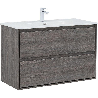 Тумба под раковину Aquanet Милан 100 336375 подвесная Дуб рошелье