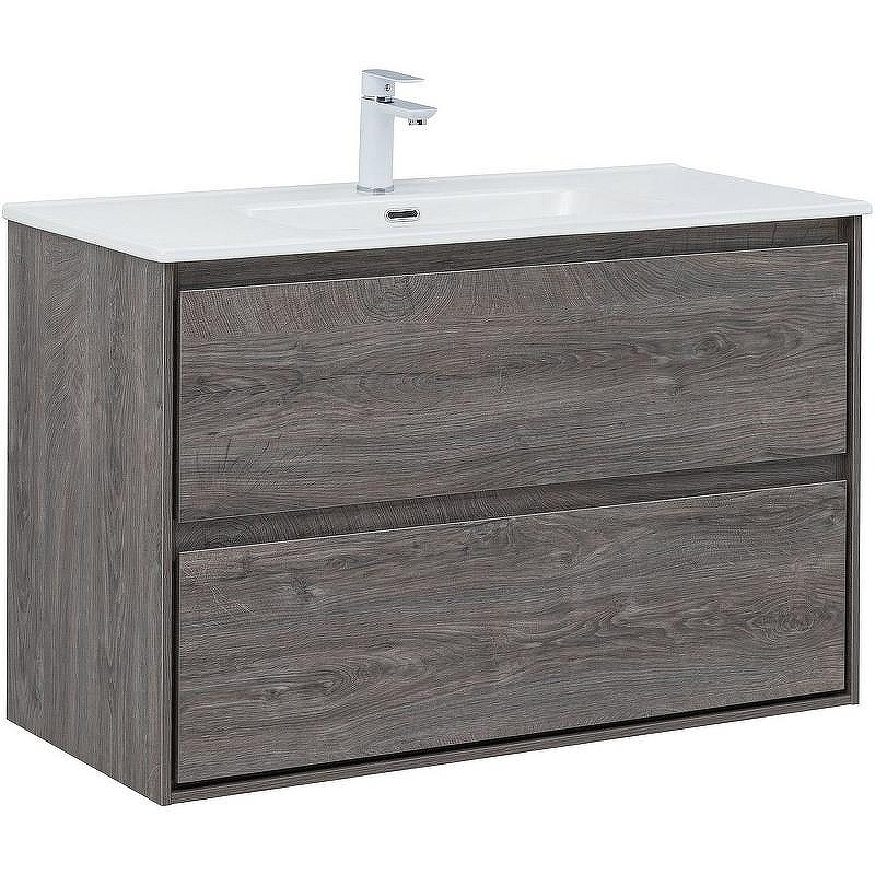 Тумба под раковину Aquanet Милан 100 336375 подвесная Дуб рошелье, купить, цена, заказать, магазин, доставка, скидка, промокод, купить, цена, заказать, магазин, доставка, скидка, промокод