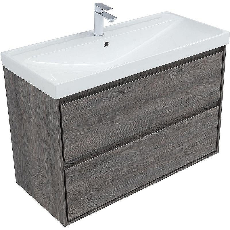 Тумба под раковину Aquanet Милан 100 336375 подвесная Дуб рошелье, купить, цена, заказать, магазин, доставка, скидка, промокод, купить, цена, заказать, магазин, доставка, скидка, промокод