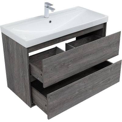 Тумба под раковину Aquanet Милан 100 336375 подвесная Дуб рошелье