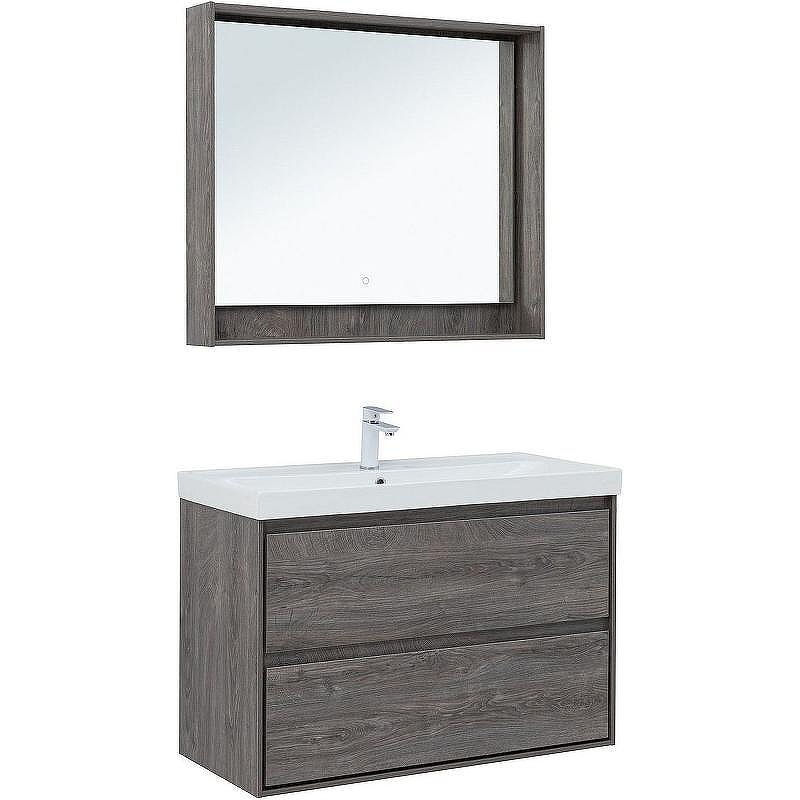 Тумба под раковину Aquanet Милан 100 336375 подвесная Дуб рошелье, купить, цена, заказать, магазин, доставка, скидка, промокод, купить, цена, заказать, магазин, доставка, скидка, промокод