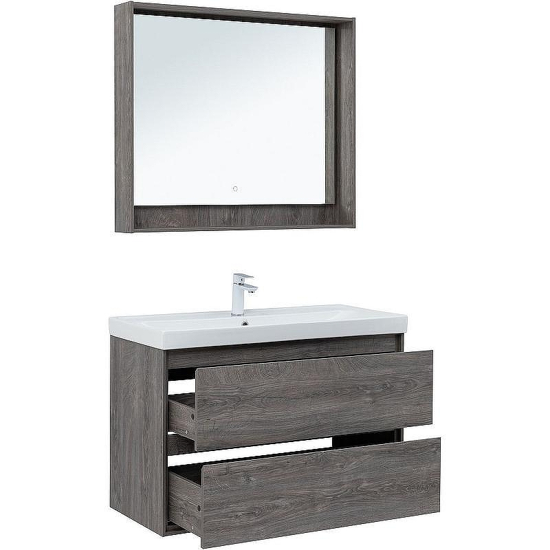 Тумба под раковину Aquanet Милан 100 336375 подвесная Дуб рошелье, купить, цена, заказать, магазин, доставка, скидка, промокод, купить, цена, заказать, магазин, доставка, скидка, промокод