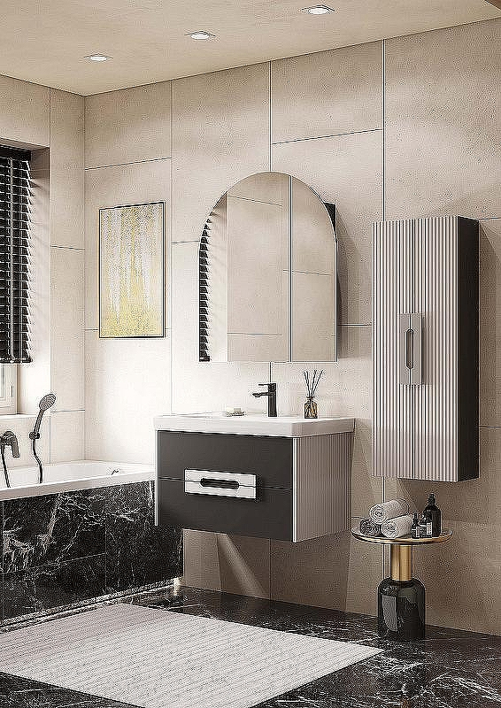 Шкаф пенал Aquaton Ар-Деко 40 1A284703DD8D0 подвесной Серый кобальт, купить, цена, заказать, магазин, доставка, скидка, промокод, купить, цена, заказать, магазин, доставка, скидка, промокод