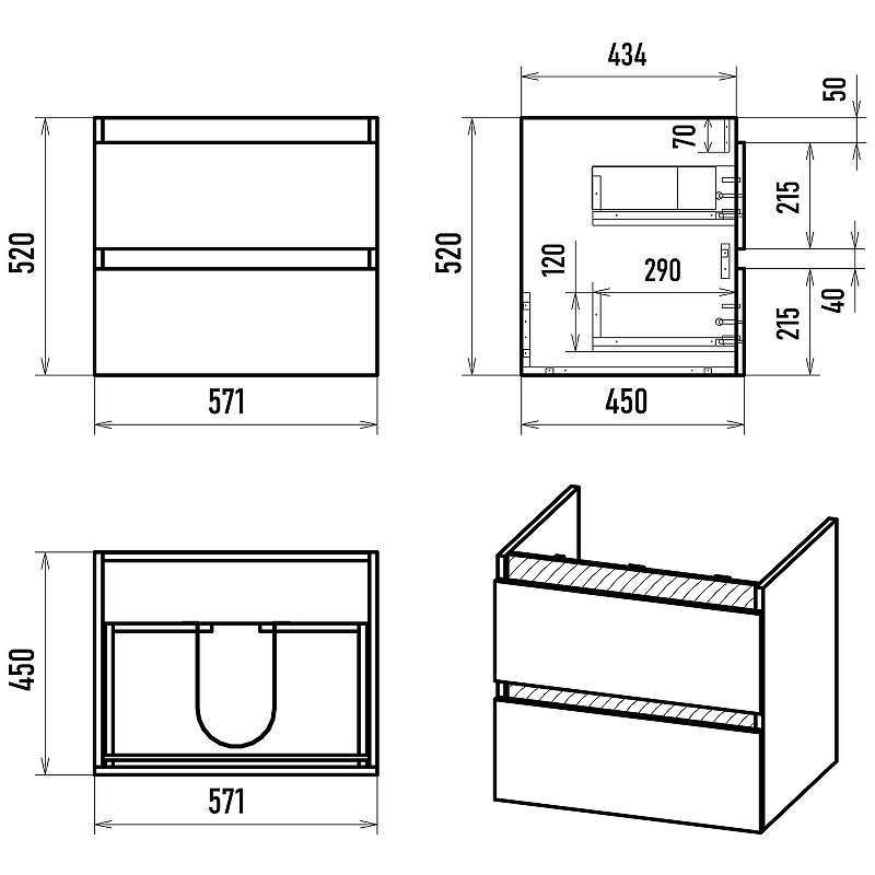 Тумба с раковиной Misty Грей 60 УТ000022655 подвесная Серый металлик Дуб Сонома, купить, цена, заказать, магазин, доставка, скидка, промокод, купить, цена, заказать, магазин, доставка, скидка, промокод