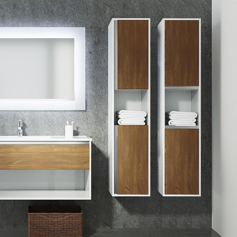 Шкаф пенал SanVit Контур 32 pkontur с фактурой под дерево вертикальные ручки подвесной Венге, купить, цена, заказать, магазин, доставка, скидка, промокод, купить, цена, заказать, магазин, доставка, скидка, промокод