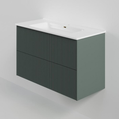 Тумба под раковину La Fenice Terra Twin 100 FNC-01-TER-G-100-2 подвесная Серо-зеленая