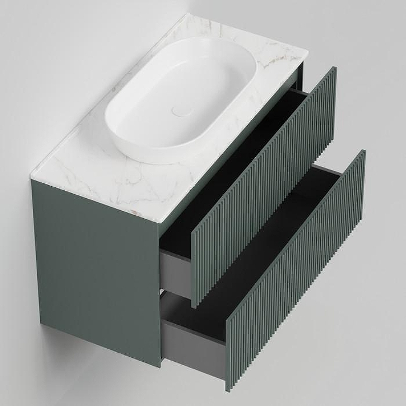Тумба под раковину La Fenice Terra Twin 100 FNC-01-TER-G-100-2 подвесная Серо-зеленая, купить, цена, заказать, магазин, доставка, скидка, промокод, купить, цена, заказать, магазин, доставка, скидка, промокод