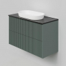 Тумба под раковину La Fenice Terra Twin 100 FNC-01-TER-G-100-2 подвесная Серо-зеленая, купить, цена, заказать, магазин, доставка, скидка, промокод, купить, цена, заказать, магазин, доставка, скидка, промокод