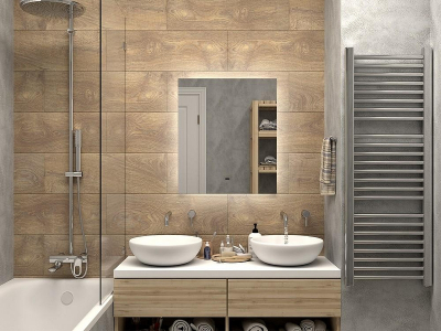 Зеркало Misty Нембус 60 НЕМ-02-60/70-14 с подсветкой с бесконтактным выключателем и подогревом