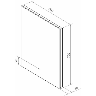 Зеркало Misty Нембус 60 НЕМ-02-60/70-14 с подсветкой с бесконтактным выключателем и подогревом