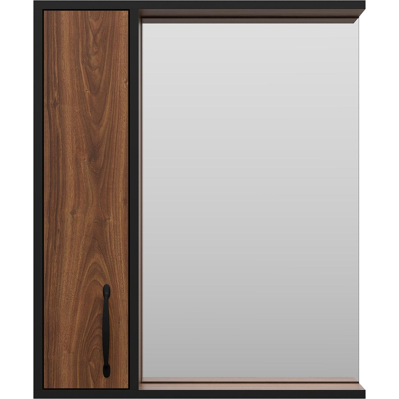 Зеркало со шкафом Misty Кедр 60 L П-Кед04060-011Л Орех Черное, купить, цена, заказать, магазин, доставка, скидка, промокод, купить, цена, заказать, магазин, доставка, скидка, промокод