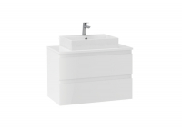 Тумба с раковиной Creavit Alinda 80 AD0080.20.PB + NX242 подвесная цвет Белый, купить, цена, заказать, магазин, доставка, скидка, промокод, купить, цена, заказать, магазин, доставка, скидка, промокод