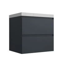 Тумба под раковину Style Line Манхэттен 60 ЛС-00002366 подвесная цвет Графит, купить, цена, заказать, магазин, доставка, скидка, промокод, купить, цена, заказать, магазин, доставка, скидка, промокод