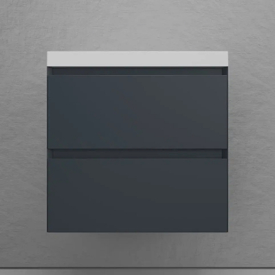 Тумба под раковину Style Line Манхэттен 60 ЛС-00002366 подвесная цвет Графит